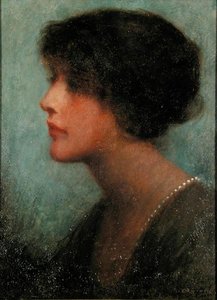 Retrato de uma Senhora (óleo sobre tela) de Thomas W. Derring