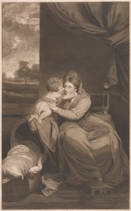 Elizabeth Lady Melbourne com o seu Filho, a Honorável. Cordeiro de Peniston Lamb