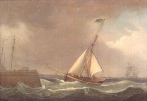 Um índio ancorado de Thomas Whitcombe