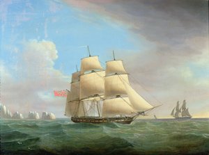 HM Frigate Galatea, 38 armas fora das agulhas, ilha de Wight