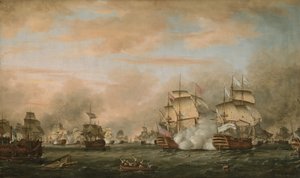 A Batalha dos Saintes, 9 a 12 de abril de 1782 de Thomas Whitcombe