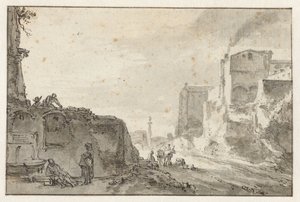 Paisagem urbana italiana de Thomas Wijck