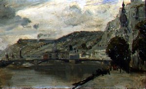 A Ponte em Dinant de Thomas William Roberts