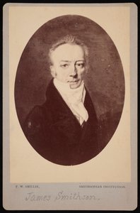 Retrato de James Smithson 1765-1829, 1816 fotografado na década de 1870.