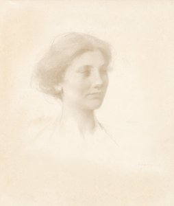 Cabeça de uma menina de Thomas Wilmer Dewing