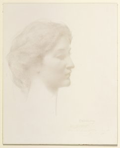 Cabeça de uma rapariga de Thomas Wilmer Dewing