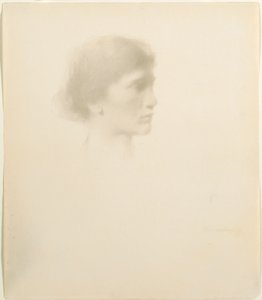 Cabeça de uma mulher, 1894 ou depois. de Thomas Wilmer Dewing