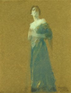 Mulher de azul de Thomas Wilmer Dewing