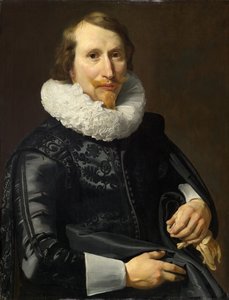 Retrato de um cavalheiro, c.1626 (óleo no painel) de Thomas de Keyser