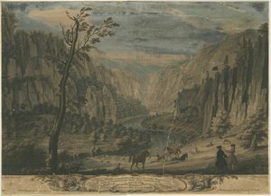 Dovedale - Oito perspectivas: gravura, nd [ 1743] de Thomas of Derby Smith
