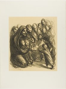 Para as filhas dos soldados mortos no campo de honra, placa treze de Actualités de Théophile Alexandre Pierre Steinlen