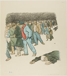 Miséria sob a neve de Théophile Alexandre Pierre Steinlen