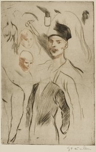 Prato de esboços, n.º 2 de Théophile Alexandre Pierre Steinlen