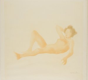 Mulher reclinada de Théophile Alexandre Pierre Steinlen