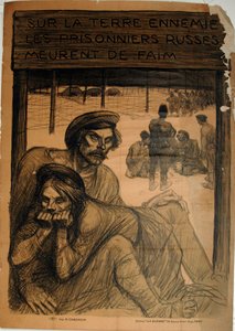 O SOLO INIMIGO - PRISIONEIROS RUSSOS - MORREM DE FOME de Théophile Alexandre Pierre Steinlen