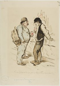 Está a tornar-nos infelizes com o seu Csar, será que isso alguma vez lhe renderá o suficiente para lhe pagar uma bebida de Théophile Alexandre Pierre Steinlen