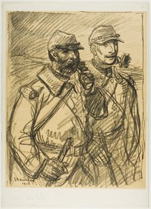 Dois soldados de Théophile Alexandre Pierre Steinlen