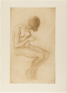 Mulher a arranjar as unhas de Théophile Alexandre Pierre Steinlen