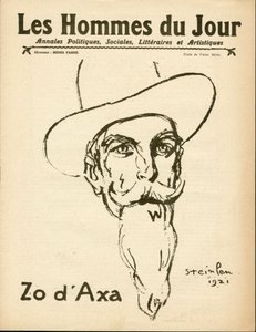 Capa de "Les Hommes du jour", Satirical em N & B de Théophile Alexandre Steinlen