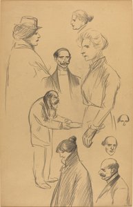 Estudos de Figuras [verso] de Théophile Alexandre Steinlen