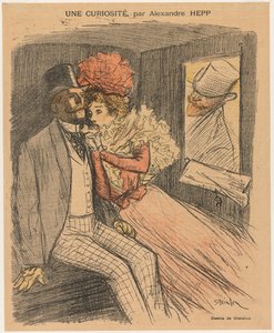Ilustrado Gil Blas: A Curiosity, de Alexandre Hepp, 1897. de Théophile Alexandre Steinlen