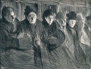 Dentro de um bonde, 1896, 1898 de Théophile Alexandre Steinlen
