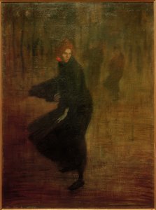 Jovem trabalhador na rua de Théophile Alexandre Steinlen