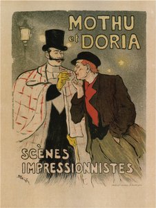 Mothu e Doria. Cenas impressionistas, 1893 de Théophile Alexandre Steinlen