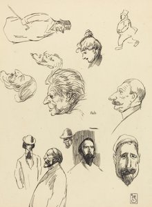 Estudos de Figuras e Cabeças de Théophile Alexandre Steinlen