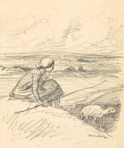 A Pastora, quarto quartel do século XIX ou primeiro quartel do século XX. de Théophile Alexandre Steinlen