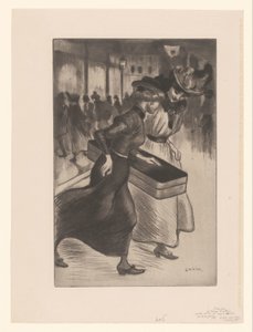 Duas mulheres andando na rua Les deux trotins de Théophile Alexandre Steinlen
