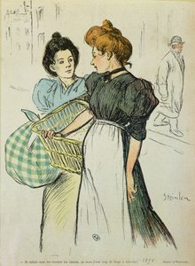 Duas lavadeiras, 1898 de Théophile Alexandre Steinlen