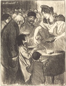 Atendente de espera, 1895. de Théophile Alexandre Steinlen