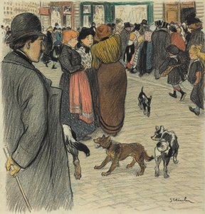 Observando a multidão de Théophile Alexandre Steinlen