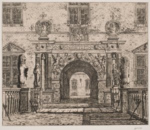 O portão de entrada em Vallø
