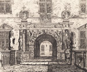 O portão de entrada em Vallø