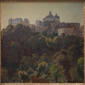 Vista para Ariccia e o Palazzo Chigi e S. Maria dell