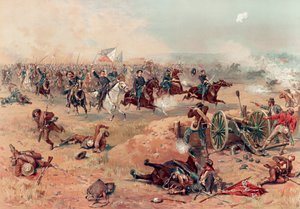 A carga final de Sheridan em Winchester, pub. 1886. de Thure de Thulstrup
