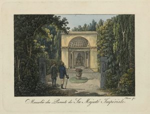 Monumento aos pais no parque de Pavlovsk, década de 1810.