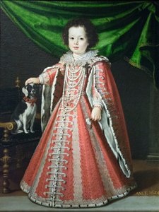 Retrato de Vittoria della Rovere em criança de Tiberio di Titi