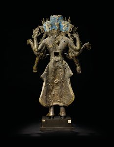 Estátua de Ekadashalokeshvara de Tibetan School
