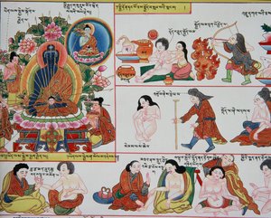 Manuscrito sobre medicina tibetana (detalhe de 389729)