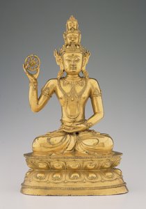 Vajrasattvadhatu Lokesvara (liga de cobre dourada) de Tibetan School