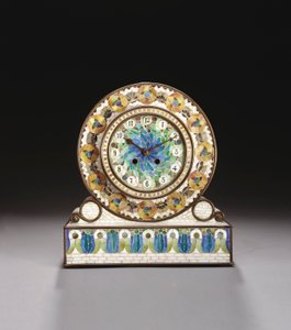 Relógio de lareira em mosaico Favrile (vidro e bronze) de Tiffany and Company