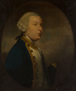 Retrato de meio comprimento do almirante Robert Duff de Fetteresso (óleo sobre tela) de Tilly (manner of) Kettle