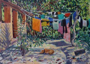 Lavandaria Shadows 2021 (petróleo) de Tilly Willis