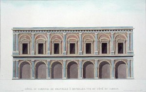 Residência do Cardeal de Granvelle (1517-86), Bruxelas, Vista do Jardim, da "Choix des Monuments, Edifices et Maisons les plus remarquables du Royaume des Pays-Bas" de Pierre Jacques Goetghebuer, publicada em 1827 (aquatint) (ver também 189226) de Tilman Francois (after) Suys