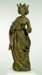 Feminino Saint, c.1490-1495 (tília com traços de tinta)