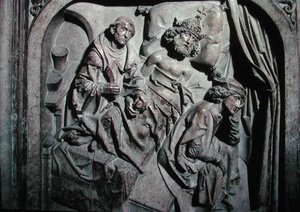 Túmulo de Henrique II (973-1024) e sua esposa Kunigunde, detalhe do Imperador operado por São Bento