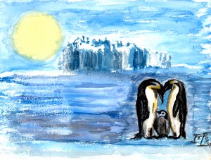Família do pinguim-imperador de Tim Hoinkis